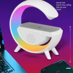 Kompiuterio kolonėlės Led naktinė lemputė, big g bluetooth garsiakalbis su 15w belaidžiu įkrovikliu, palaiko fm usb aux režimų atkūrimą, pritemdoma stalinė lempa svetainės dekoravimui