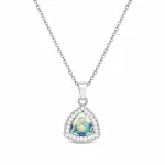 Diamond Sky Jewelry Sidabrinis kaklo papuo&scaron;alas moterims DiamondSky &bdquo;Elemental Magic (Aurora Borealis)&ldquo; su Swarovski kristalais