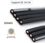 Cablecc 13cm usb 2.0 type a male į type a male female plonas fpc kabelis, skirtas fpv, diskams ir telefonams