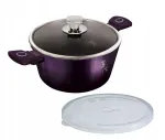 Berlinger Haus Titano puodas 20cm, 2.2l, su dangčiu, visoms viryklėms, violetinis