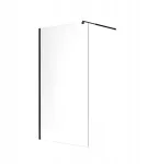 Du&scaron;o sienelė stiklas 8mm walk-in juoda 140cm esg stiklas loft kabina