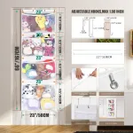 Pakabinamas organiseris žaislų laikymui vir&scaron; durų, pakabinamas žaislų organiseris, pakabinamas laikymo tinklelis arba hamakas mink&scaron;tiems žaislams, skirtas kabinti vaikų kambaryje ar miegamajame