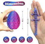 6 miniatiūrinių 3d spausdintų drakono kiau&scaron;inių rinkinys su drakonu - 5 colių kri&scaron;tolinio drakono žaislinis kiau&scaron;inis mažo dydžio, paslaptingas drakono kiau&scaron;inio žaislas, staigmena velykiniai drakono kiau&scaron;iniai namų dekorui (a)