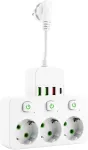 Toolight Maitinimo Lizdų Blokas 3 Lizdai + 3x Usb-a + Usb-c Jnh018 Baltas