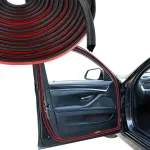 5 m automobilio durelių sandariklis, universalus guminis sandariklis, lipnus, &scaron;e&scaron;ių skylių sandarinimo juosta, vandeniui atspari automobilio durelių kra&scaron;to apsauga automobilio durelėms, automobilio varikliui, bagažinės durelėms