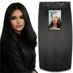 Alexander Style Sintetiniai plaukai Clip In, 3 vnt., 60 cm, priauginami, tamsiai rudi #2