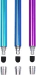 The Friendly Swede Stylus Touch Pen ra&scaron;iklis (3 vnt. rinkinys) plan&scaron;etiniam kompiuteriui ir mobiliajam telefonui su plonesniu antgaliu, atsarginiais antgaliais, pakabukais ir valymo &scaron;luoste