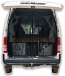 Magnetiniai tinkleliai nuo vabzdžių furgonams, universalus tinklelis nuo uodų, galinės durys, bagažinės tinklelis su 4 pusių magnetais, automobilinis tinklelis nuo vabzdžių su magnetiniu uždarymu furgonams, kemperiams, nameliams ant ratų