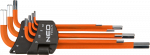 Neo Tools &Scaron;e&scaron;iakampiai veržliarakčiai 1,5-6 mm, rinkinyje 7 vnt
