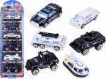 Jokomisiada Metaliniai automobiliai, 6 PCS policijos rinkinys Springs