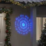 Kalėdiniai &scaron;viestuvai fejerverkai, 2vnt., 140 mėlynų LED, 17cm