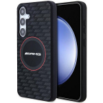 Mercedes Benz Samsung Galaxy S24 Plus AMG silikoninis dėklas Carbon Pattern MagSafe (AMHMS24M23SMRK) juodos spalvos