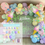 CREAM Ice Kreminis Themed Macaron balionų rinkinys (143 vnt)