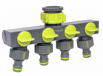 Skirstytuvas su 4 vožtuvais Bradas LIME LINE, 1" - 3/4"