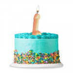 Little Genie Productions Rožinė Kheper Games Large Celebration Candle Rožinė 10cm - Fun Party Decoration
