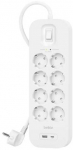 Belkin 900J, 8 Schuko lizdai, USB-A, USB-C PD, 2 m