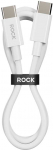 Oem Rock kabelis P8 Basic Series - Type C į Type C - PD 60W 3A 1 metras baltos spalvos