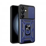 Hurtel Hybrid Armor Camshield su stoveliu ir kameros dangteliu Samsung Galaxy A26 - dėklas telefonui mėlynos spalvos