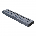 Orico BT2U3-16AB Hub 16x USB-A 3.0 su jungikliais - pilkos spalvos