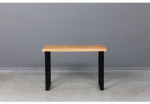 BERGAMO S 110X60 ąžuolinis stalas : Apdaila - Be apdailos, Stalvir&scaron;io briauna - 2+2 cm