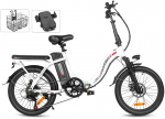 Elektrinis dviratis Samebike CY20, 20", 350W, 12Ah, baltas