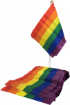 PRIDE Rainbow Mini Flag Banner 20x15 cm with 30 cm Stick