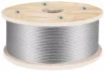 Nerūdijančio plieno trosas 4.8mm, 152m ilgio, turėklams, skalbinių virvėms, lynas