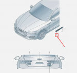 VAG AUDI A5 Sportback F5 De&scaron;iniojo sparno apdaila originali 8W6853602EPUZ