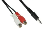 Intos InLine 2 x RCA lizdas - 3,5 mm laidas, 2 m