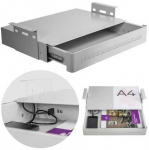 Spacetronik SPB174G pilkas stalčius su USB prievadais