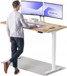 Elektrinis Reguliuojamo: Auk&scaron;čio stalas Desktronic HomePro Bambukas/Baltas, 160x80cm, Dvigubas motoras, USB ir USB-C įkrovimo lizdai