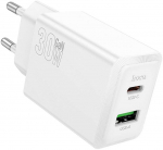 Telefono įkroviklis Hoco USB A + USB C QC3.0 PD AFC 3A 30W N71 baltas