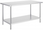 Nerūdijančio plieno darbo stalas maisto ruo&scaron;imui 762x1524x864 mm, komercinis stalas, virtuvės darbastalis, maisto gamybos stalas, restorano stalas