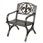 Lauko baldų komplektas Relaxdays Sodo kėdė, 85,5x60x56 cm, juoda