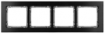 Karlik Elektrotechnik 12-11-DRA-4 DECO Universalus keturkampis rėmas - &scaron;lifuotas aliuminis (rėmas: juodas dugnas: grafitas) 12-11-DRA-4