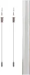 LED &scaron;viečiančio kabelio horizontalaus montavimo rinkinys, plieno sp., LKLS77