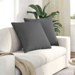 Sofa Pagalvės 2 pcs Tamsiai pilka 80 x 80 cm audinys