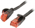 Synergy21 Patchkabel RJ45, CAT6 250Mhz, 0,15m juodas, UTP(U/UTP), PVC, Flach