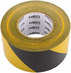 Taśma Geltona ir juoda įspėjamoji juosta 75 mm x 500 m