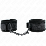 Kink Wrist Restraint Kink Dark Lace Neoprene Adjustable Wrist Cuffs Juodas 20-29cm x 5cm