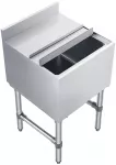 Vevor Komercinė ledo dėžė 46,7 l, nerūd. plieno