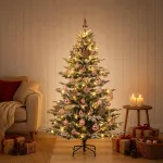 Dirbtinė kalėdinė eglutė su rutuliuku 150 cm 150 LED