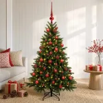 Dirbtinė kalėdinė eglutė su rutuliuku 150 cm 150 LED