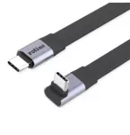 USB laidas Roline USB4 2.0, plok&scaron;čias, tiesus ir su 270 laipsnių kampu, su Emark, CC žymėjimu, M/M, 8K UHD-2, 80 Gbit/s, 240 W, juodas