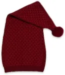 Kepurė Smallstuff - Pixie hat with red hearts - Deep, dark red - 3-5 metai