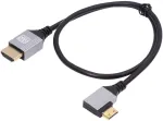 Mini Hdmi 2.1 Ultra Plonas Kabelis 8k 4k 50cm De&scaron;inysis Kampas