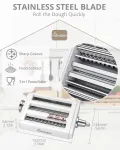 Homgen pastos priedas kitchenaid stacionariam mai&scaron;ytuvui 3-in-1 rinkinys su pastos voleliu, spagečių pjaustykle ir fettuccine pjaustykle, tvirti nerūdijančio plieno priedai, skirti kitchenaid