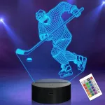 Hokejaus žaidėjo dovanos 3d lempa ledo ritulio Led iliuzijos naktinė lemputė vaikams berniukams vyrams &scaron;auni miegamojo dekoracija