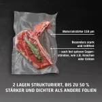 Caso 6 Star Professional folijos ritinėliai 30 x 600 cm, 2 ritinėliai, vakuuminio sandariklio mai&scaron;eliai visiems vakuuminiams sandarikliams, tvirti ir atsparūs ply&scaron;imui, apie 150 &mu;m, vakuuminiai mai&scaron;eliai, maisto vakuuminis sandariklis, be Bpa