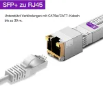 Xzsnet 10gbase-t Sfp+ siųstuvas-imtuvas, Sfp+ į Rj45, 10g varinis Sfp+ į eterneto modulį, suderinamas su Cisco Sfp-10g-t-s, Ubiquiti Unifi Uf-rj45-10g, Mikrotik, Meraki, Netgear, Tp-link ir daugiau, 1